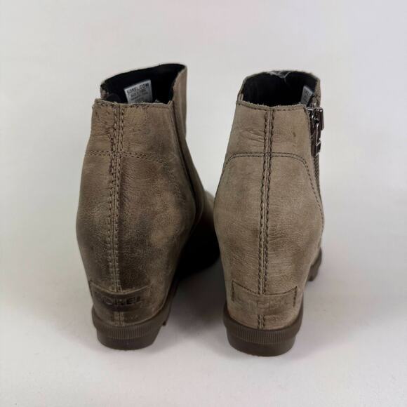 Sorel Joan of Arctic II Ankle Boots Women's 8 Brown Leather Side Zip NL3365-240 - Picture 7 of 10